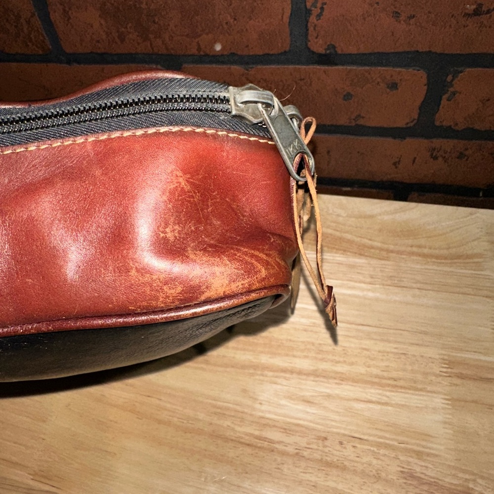 Black and Brown Leather Men's Bag - Picture 4 of 10